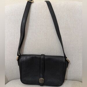 Tory Burch Black Pebbled Leather Crossbody